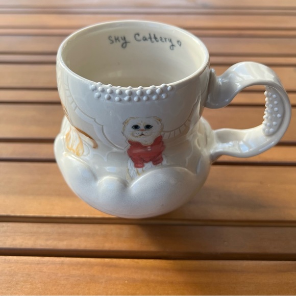 Unique Cute Handmade Cats On Clouds Coffee Tea Mug Signed - Picture 2 of 10